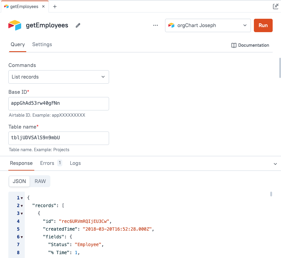 Generating an Organizational Chart From Airtable Data Appsmith
